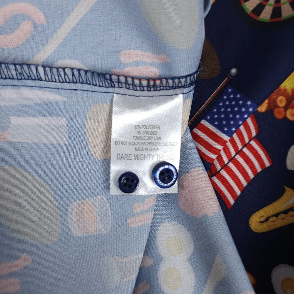 RSVLTS Ron Swanson Shirt Greatness Mens Medium Parks‎ Recreation Button KunuFlex